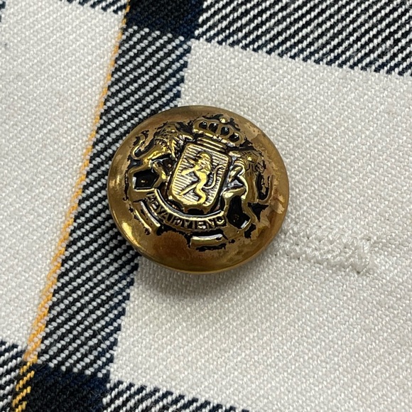 Santa Fe by Jim Tremblay Vintage plaid button red Sheath mini dress 10 - Picture 7 of 8